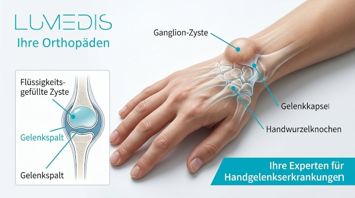 Abbildung Ganglion am Handgelenk
