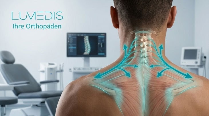 Ziehender Schmerzen vom seitlichen Hals zur Schulter