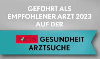 Focus Siegel 2023 - bester Orthopäde in Frankfurt