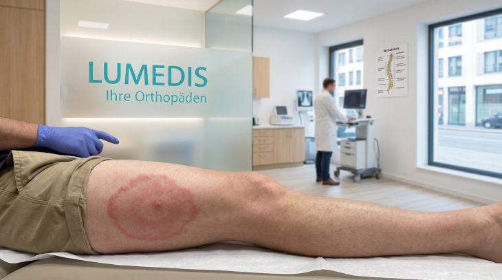 Borreliose Oberschenkel - Wanderröte