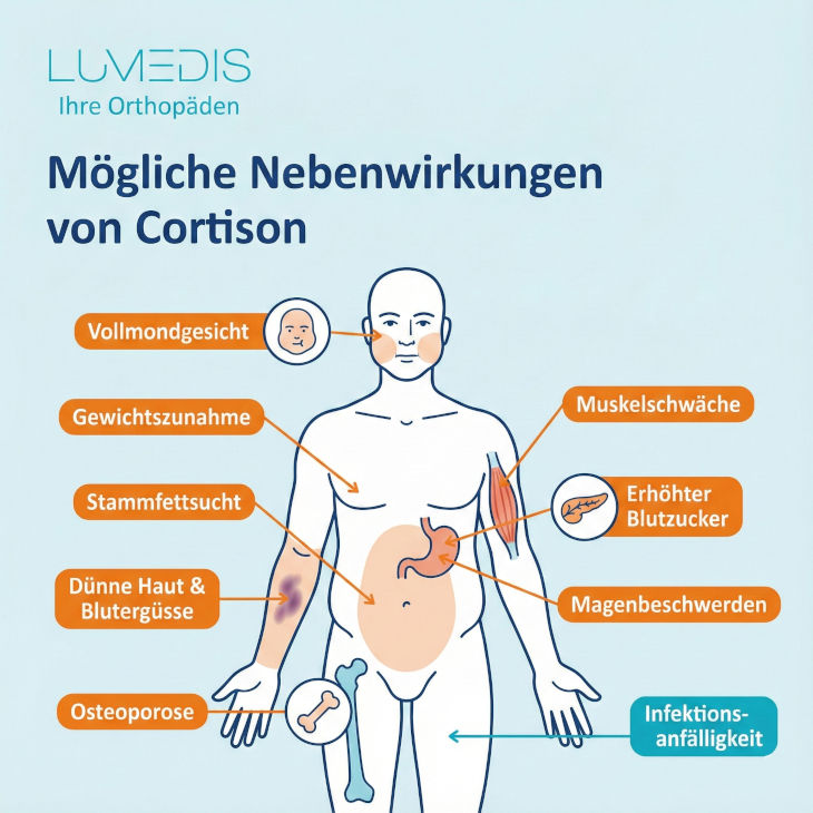Abbildung der Nebenwirkung von Cortison