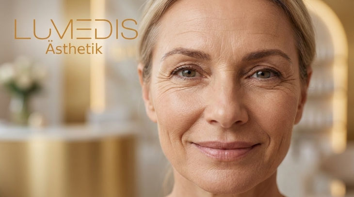 Frau mit Krähenfüßen im Gesicht Frau mit Krähenfüßen im Gesicht