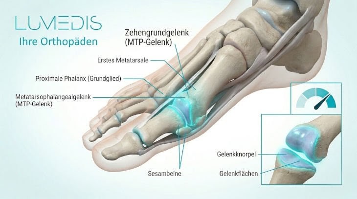 Abbildung des Großzehengrundgelenks