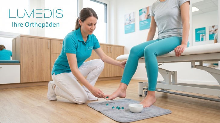 Lumedis zeigt Übungen bei einem Hallux