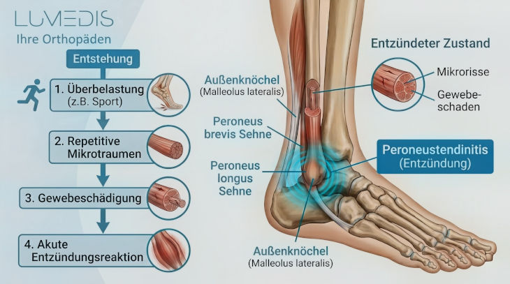 Abbildung: Peronealsehnenentzündung Abbildung: Peronealsehnenentzündung