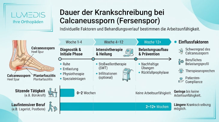 Heilungsdauer eines Fersenspor