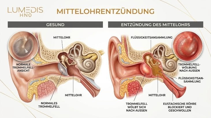 Abbildung einer Mittelohrentzündung
