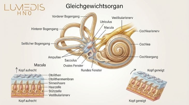 Gleichgewichtsorgan im Innenohr