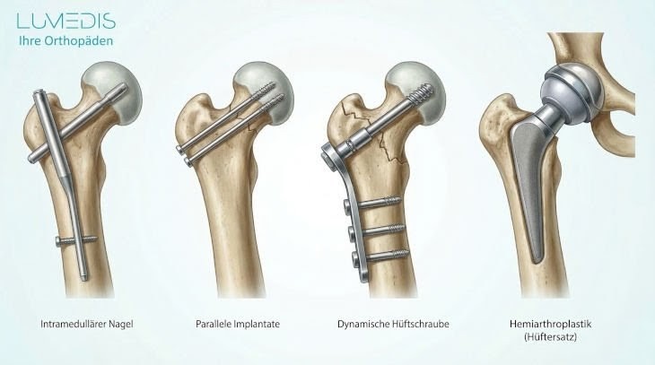 Versorgung eines Oberschenkelhalsbruchs