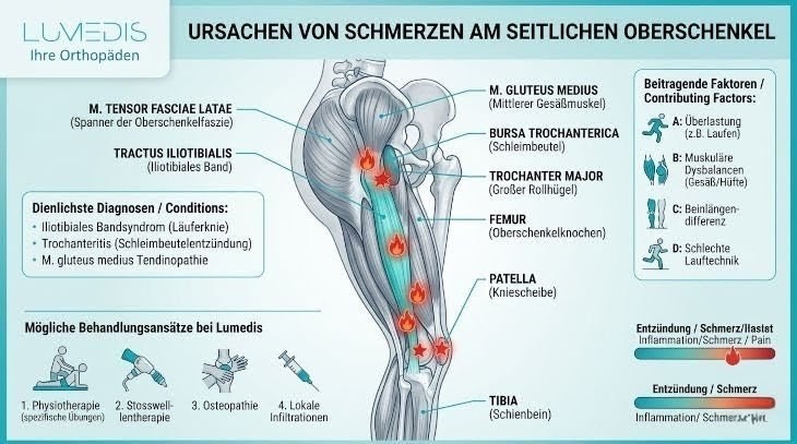 Ursachen von Schmerzen im äußeren Oberschenkel Ursachen von Schmerzen im äußeren Oberschenkel