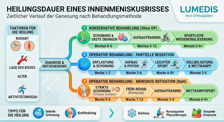 Heilungsdauer eines Innenmeniskusrisses Heilungsdauer eines Innenmeniskusrisses