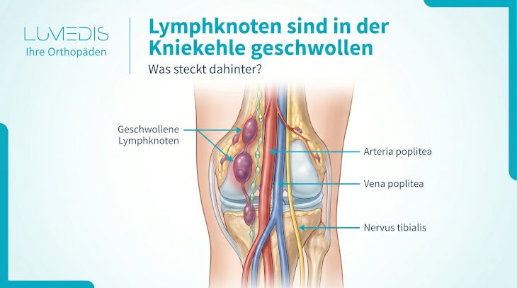 Lymphknoten in der Kniekehle geschwollen Lymphknoten in der Kniekehle geschwollen