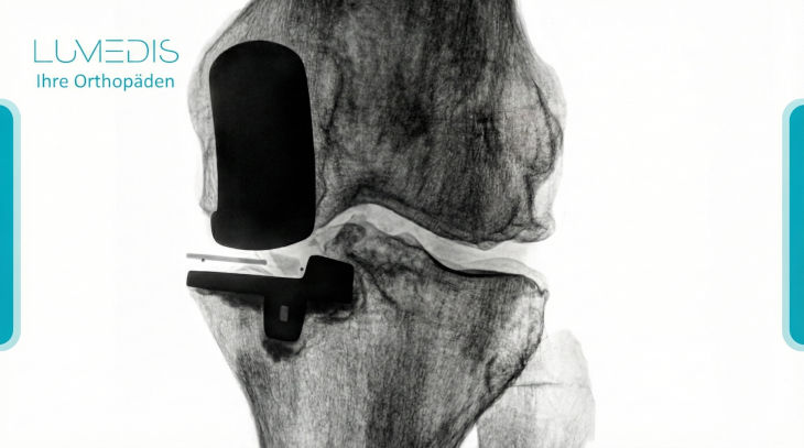 Röntgenbild einer medialen Schlittenprothese