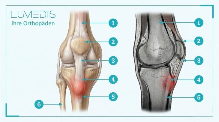 Abbildung eines Morbus Osgood-Schlatter