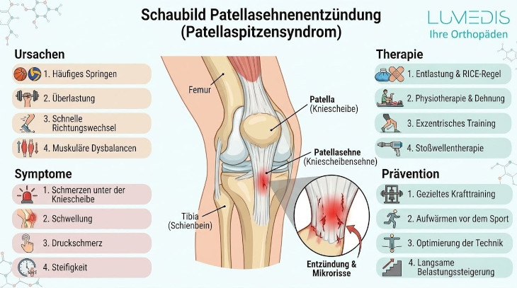 Ursachen und Therapie einer Patellasehnenentzündung