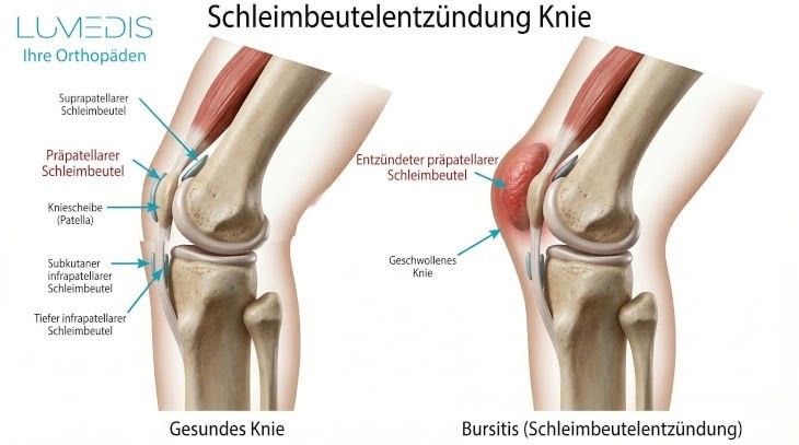 Schleimbeutelentzündung im Knie Schleimbeutelentzündung im Knie