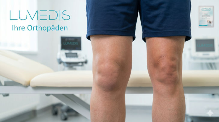 Mann mit Wasser im Knie bei Lumedis
