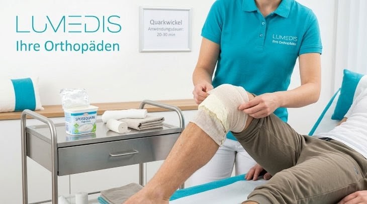 Quarkwickel am Knie
