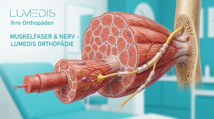 Abbildung Muskelfaser, Muskelbündel und gesamter Muskel