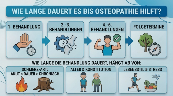Wie lange dauert es bis Osteopathie hilft? Wie lange dauert es bis Osteopathie hilft?