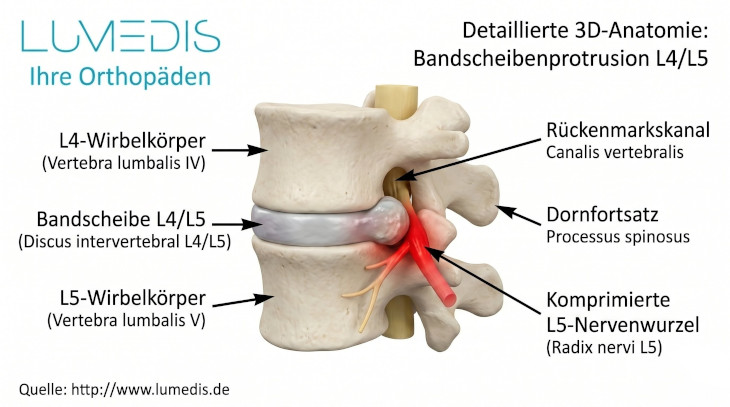 Abbildung Bandscheibenvorwölbung L4/5