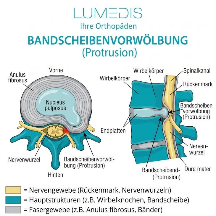 Abbildung einer Bandscheibenvorwölbung