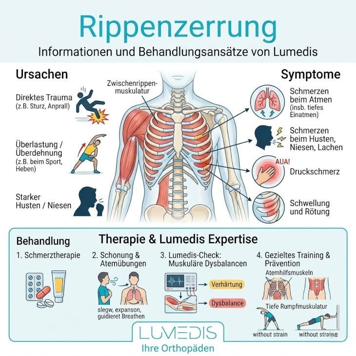 Abbildung einer Rippenzerrung