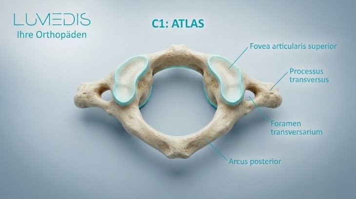 Atlas = erster Halswirbel (C1)