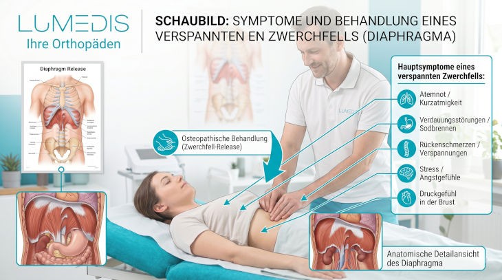 Welche Symptome verursacht ein verspanntes Zwerchfell?