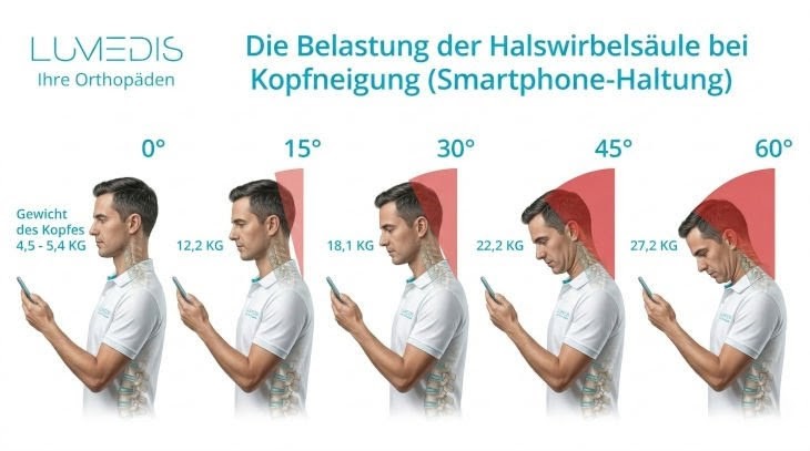 Handynacken - Veränderung des Gewichts durch Stellung der HWS