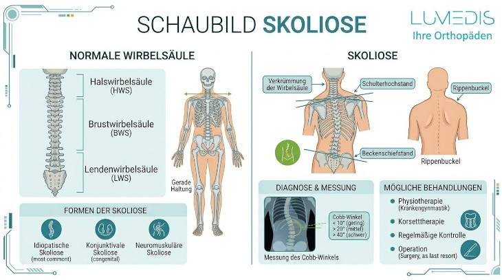Schaubild Skoliose