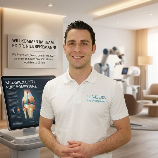 Willlkomen PD Dr. Nils Beisemann als Kniespezialist im Team von Lumedis Orthopäden